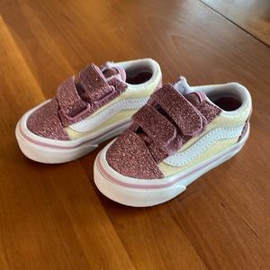 Toddler Girls sz 4 sparkly pink vans